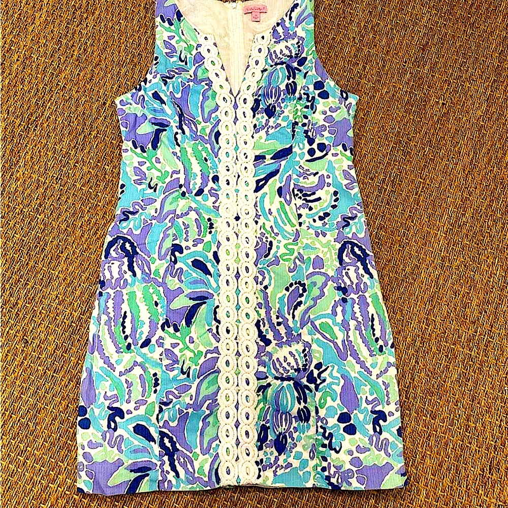 Lilly Pulitzer Ryder Shift Dress Lilly's Lilac-Size 10 EUC